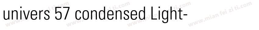 univers 57 condensed Light字体转换